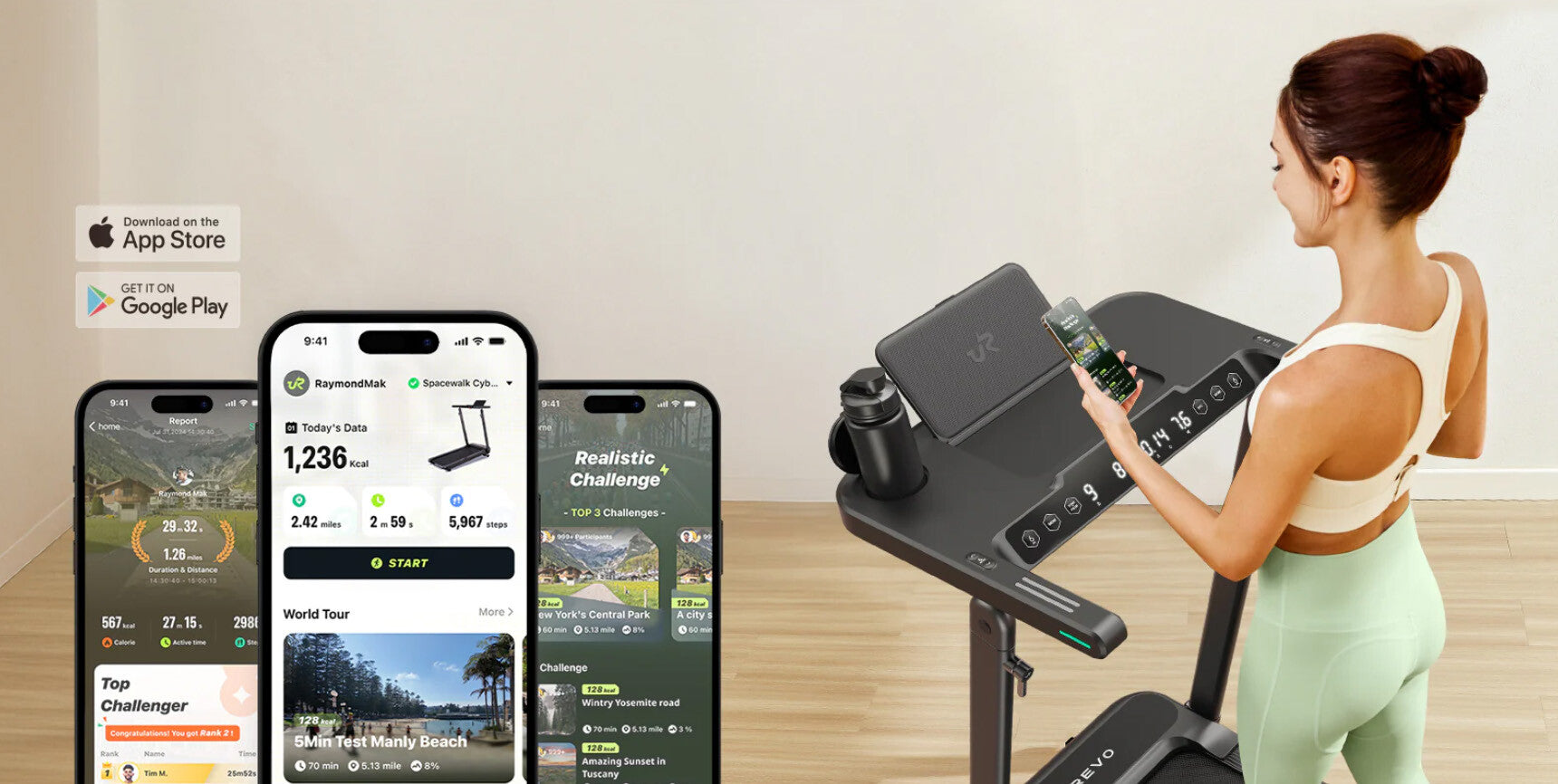 UREVO Foldi 3S Auto-inclined löpband 420 x 1080 mm 12 km/t